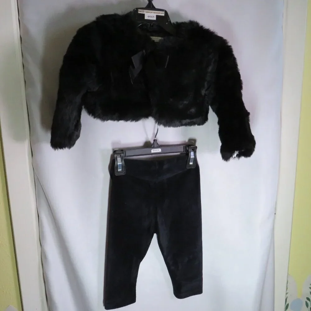 Baby faux fur jacket Wendy Bellissimo & velour pants Formal Party
